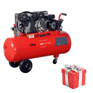Ременной одноступенчатый компрессор FUBAG VCF/100 CM3 + Катушка с резиновым шлангом с разъемами рапид в ПОДАРОК Ременной одноступенчатый компрессор FUBAG VCF/100 CM3 + Катушка с резиновым шлангом с разъемами рапид в ПОДАРОК