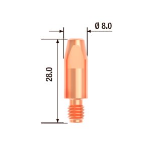 FUBAG Контактный наконечник M6х28 мм ECU D=0.9 мм (25 шт.) в Симферополе фото