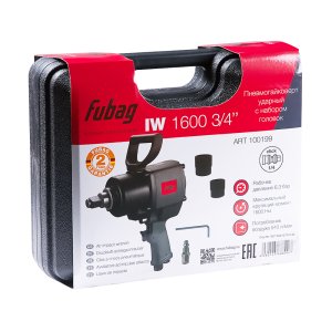 FUBAG Пневмогайковерт ударный IW1600 3/4 дюйма с  набором головок в кейсе в Симферополе фото