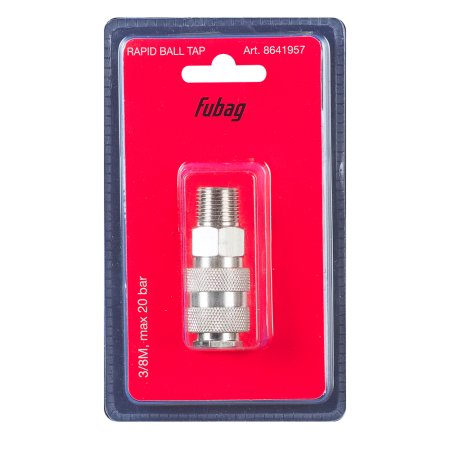 FUBAG Разъемное соединение рапид (муфта), 3/8 дюйма M, наружн. резьба, блистер 1 шт FUBAG Разъемное соединение рапид (муфта), 3/8 дюйма M, наружн. резьба, блистер 1 шт