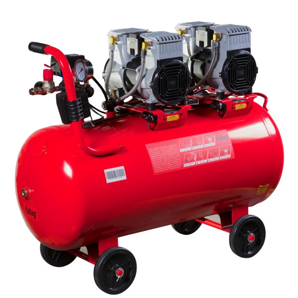 Компрессор воздушный безмасляный малошумный FUBAG OLS 500/100 CM2х2 + Набор пневмоинструмента (5 предметов) в ПОДАРОК в Симферополе фото