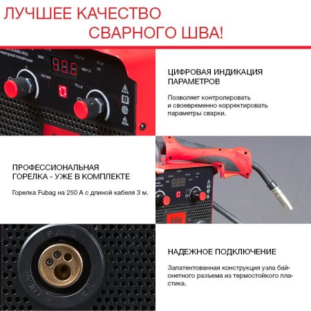 FUBAG Сварочный полуавтомат IRMIG 200 SYN с горелкой 250 А 3 м в комплекте в Симферополе фото