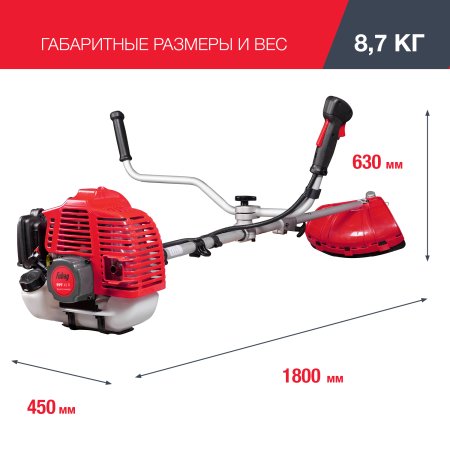 FUBAG Бензиновый триммер FPT 43R + Триммерная леска сечение витой квадрат L 130 м * 2.4 мм  в ПОДАРОК в Симферополе фото