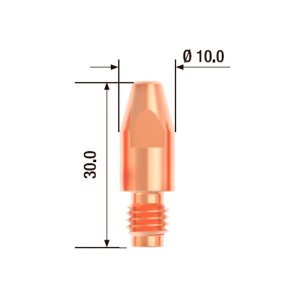 FUBAG Контактный наконечник M8х30 мм ECU D=1.4 мм (10 шт.) в Симферополе фото