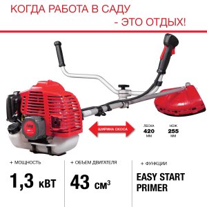 FUBAG Бензиновый триммер FPT 43 + Триммерная леска  сечение витой квадрат L 130 м * 2.4 мм в ПОДАРОК в Симферополе фото